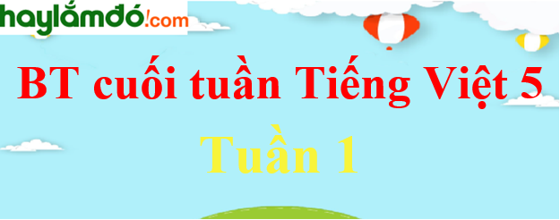 Bài tập cuối tuần Tiếng Việt lớp 5 Tuần 1 có đáp án