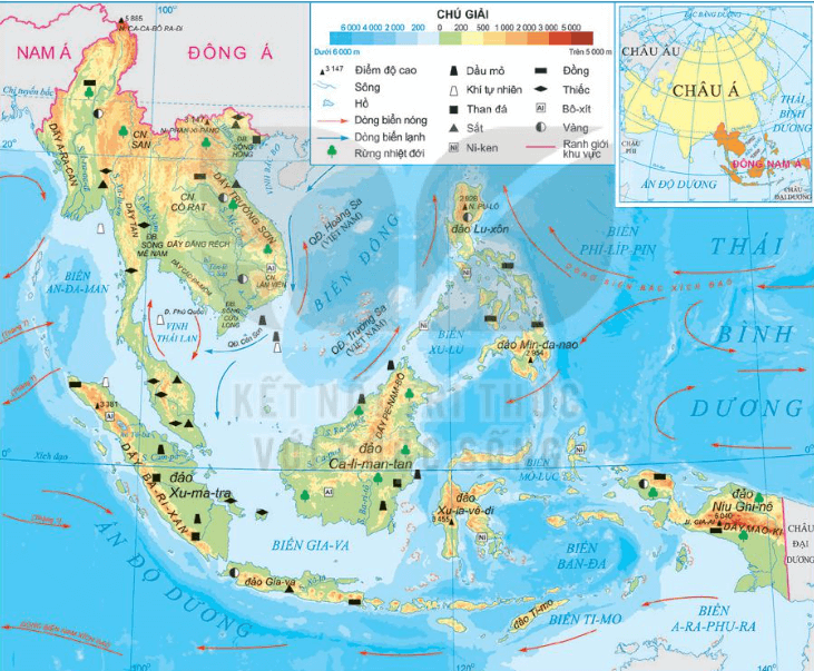 Dựa vào thông tin mục I và hình 11.1 nêu đặc điểm vị trí địa lý và phạm vi lãnh thổ khu vực Đông Nam Á