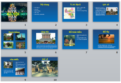 Tin học 9 Bài thực hành 7: Trình bày thông tin bằng hình ảnh | Giải bài tập Tin học lớp 9