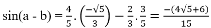 Tính cos(a + π/3) , biết sina = 1/√3 và 0 < a < π/2 | Giải bài tập Toán 10