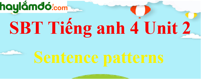 Giải Sách bài tập Tiếng Anh lớp 4 Unit 2 Sentence patterns trang 9 