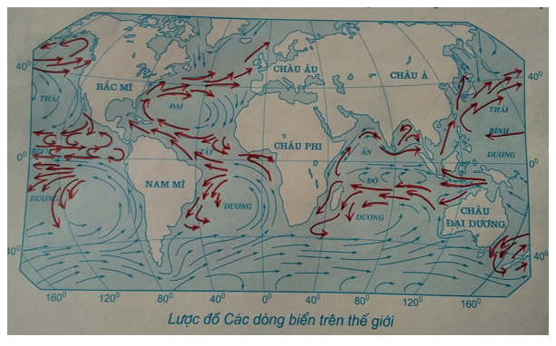 Tập bản đồ Địa Lí 10 Bài 16: Sóng. Thủy triều. Dòng biển | Giải tập bản đồ địa lí lớp 10