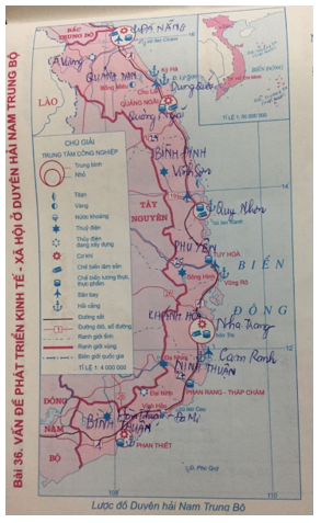 Tập bản đồ Địa Lí 12 Bài 36: Vấn đề phát triển kinh tế - xã hội ở Duyên hải Nam Trung Bộ | Giải tập bản đồ Địa Lí lớp 12