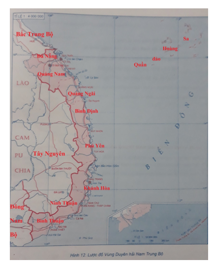 Tập bản đồ Địa Lí 9 Bài 25: Vùng duyên hải Nam Trung Bộ | Giải tập bản đồ địa lí lớp 9
