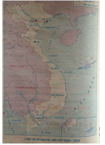 Tập bản đồ Lịch Sử 9 Bài 20: Cuộc vận động dân chủ trong những năm 1936-1939 | Giải tập bản đồ Lịch Sử lớp 9