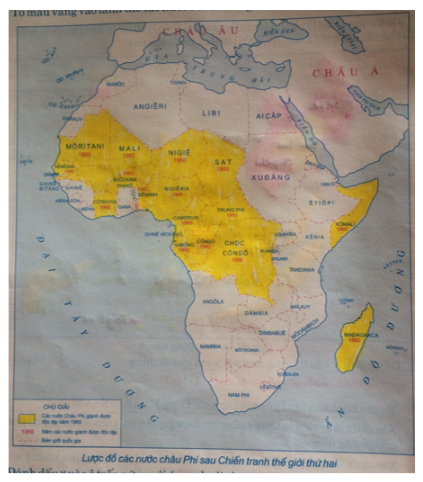 Tập bản đồ Lịch Sử 9 Bài 6: Các nước châu Phi | Giải tập bản đồ Lịch Sử lớp 9