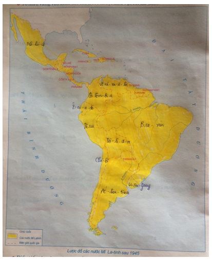 Tập bản đồ Lịch Sử 9 Bài 7: Các nước Mĩ-Latinh | Giải tập bản đồ Lịch Sử lớp 9