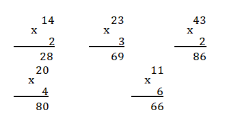Giải Vở bài tập Toán 3 Bài 19: Nhân số có hai chữ số với số có một chữ số (không nhớ)  trang 19   | Giải vở bài tập Toán lớp 3