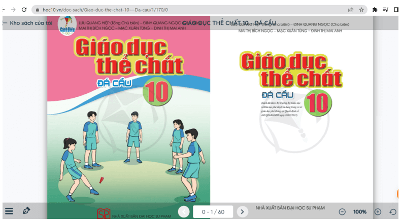 Sách Giáo dục thể chất lớp 10 Cánh diều | Xem online, tải PDF (ảnh 1)