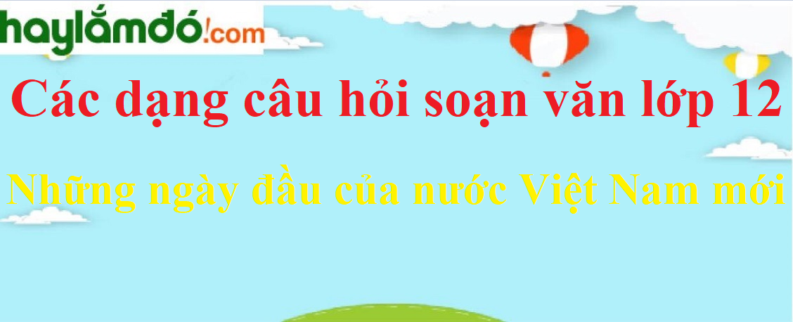Câu hỏi bài Những ngày đầu của nước Việt Nam mới chọn lọc - Ngữ văn lớp 12