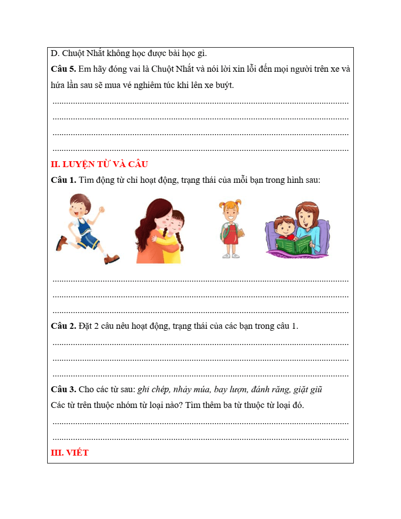 Bài tập cuối tuần Tiếng Việt lớp 4 Chân trời sáng tạo (có đáp án)