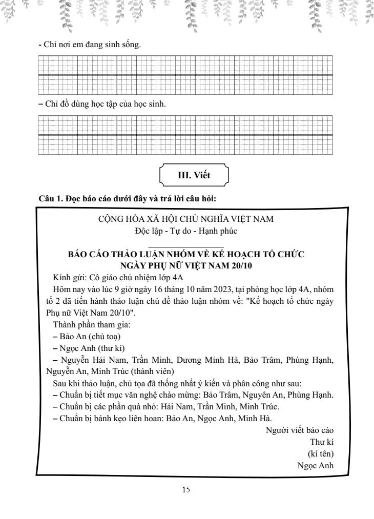 Bài tập cuối tuần Tiếng Việt lớp 4 Kết nối tri thức (có đáp án)