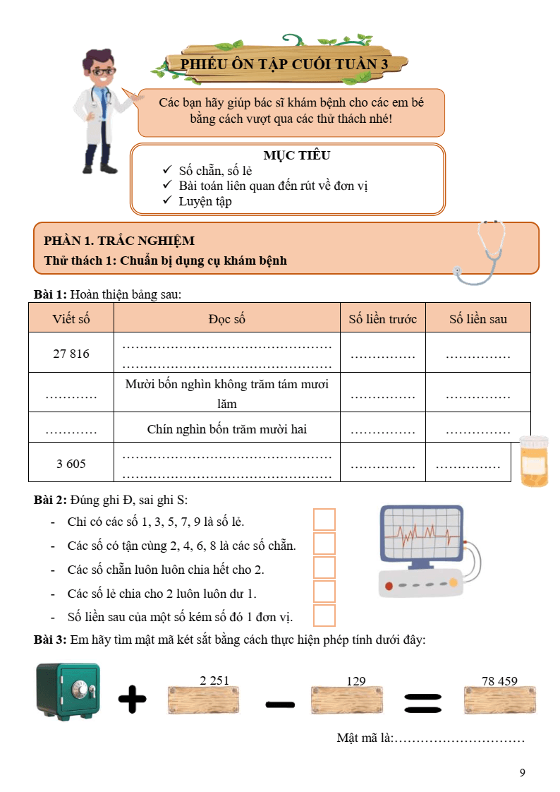 Bài tập cuối tuần Toán lớp 4 Chân trời sáng tạo (có đáp án)