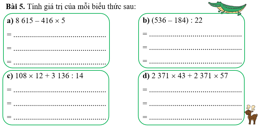 Bài tập cuối tuần Toán lớp 5 Tuần 1 Cánh diều