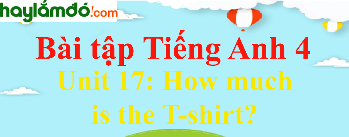 Từ vựng, Ngữ pháp, Bài tập Tiếng Anh 4 Unit 17 (có đáp án): How much is the T-shirt