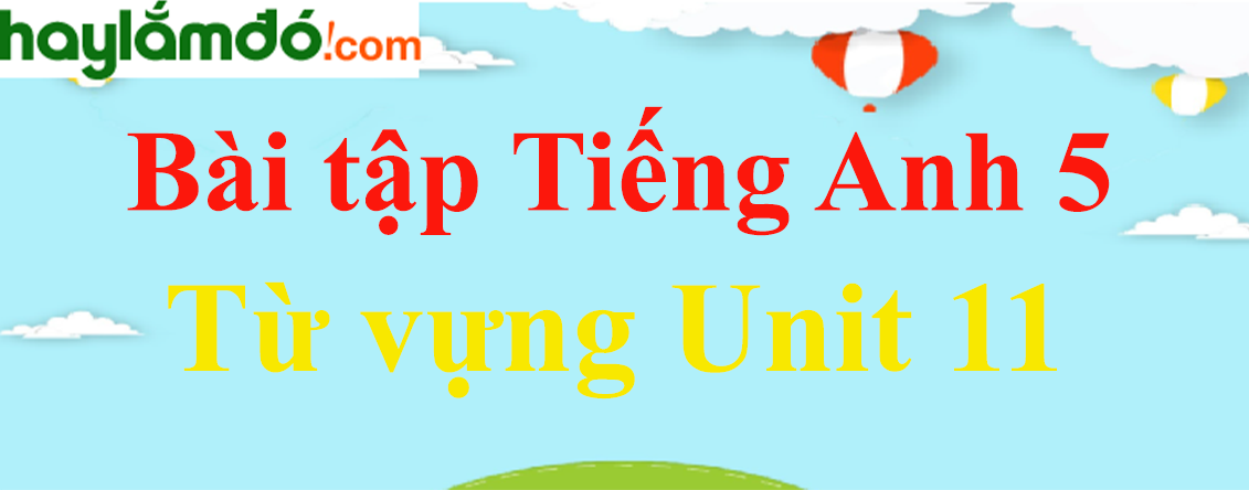 Từ vựng Tiếng Anh lớp 5 Unit 11: What's the matter with you
