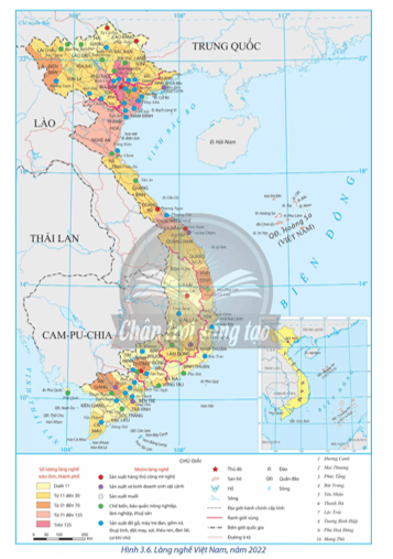 Dựa vào hình 3.6, thông tin trong bài và hiểu biết của bản thân, hãy trình bày khái quát tình hình phát triển làng nghề