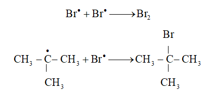 Viết phương trình hoá học của phản ứng xảy ra khi cho 2 – methylpropane tác dụng với bromine