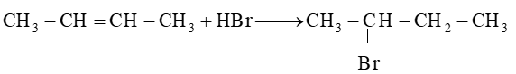 Cho các phản ứng sau Propene phản ứng với H2O (có xúc tác acid)