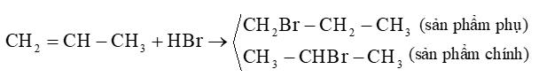 Giải thích vì sao propene cộng hợp với HBr lại sinh ra sản phẩm chính là 2 – bromopropane