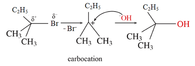 Viết phương trình hoá học của phản ứng thuỷ phân 2 – bromo – 2 – methylbutane