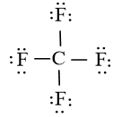 Viết công thức Lewis của CF4, C2H6, C2H4 và C2H2