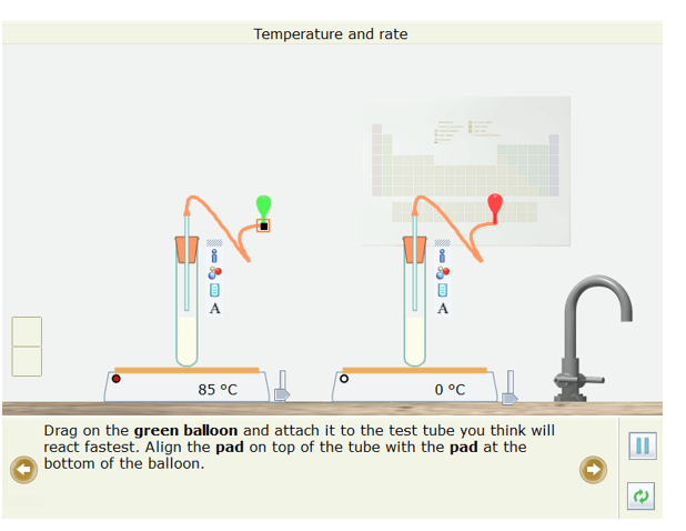 Sử dụng thể Open – local của phần mềm Yenka, thực hiện thí nghiệm ảnh hưởng của nhiệt độ