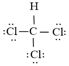 Dựa theo công thức Lewis của CHCl3 xác định được dạng lai hóa của nguyên tử trung tâm