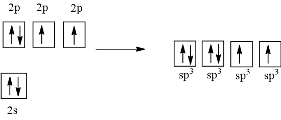 Biết nguyên tử oxygen trong phân tử H2O ở trạng thái lai hóa sp3
