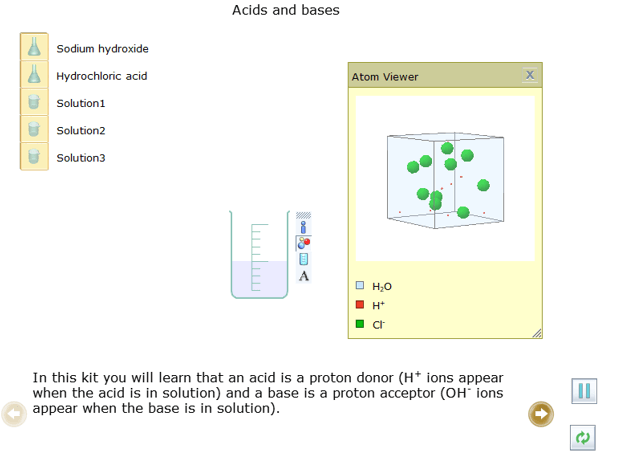 Sử dụng thẻ Open – local để mô phỏng thí nghiệm Acid and base
