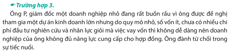 Em hãy đọc các trường hợp sau và thực hiện yêu cầu