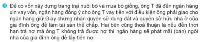 Trong trường hợp 3, theo em: Biện pháp bảo đảm giao kết hợp đồng