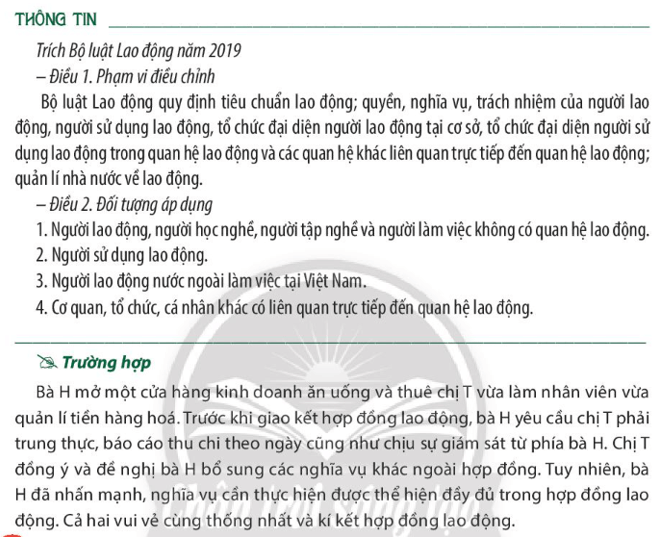 Theo em, pháp luật lao động là gì? Lấy ví dụ về một quan hệ lao động