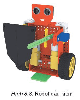 Em hãy lắp ráp mô hình robot có sử dụng động cơ servo và nạp chương trình