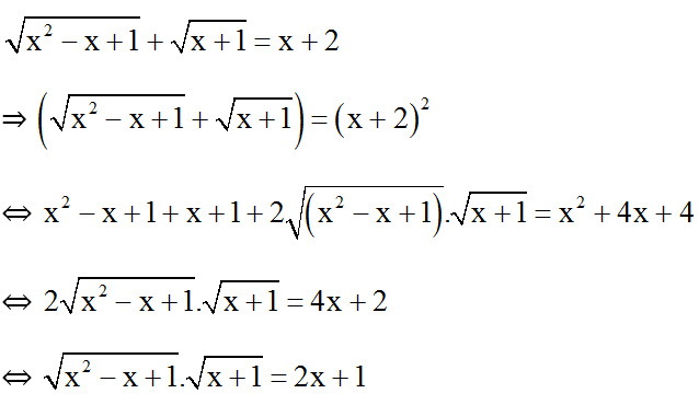 Cách giải phương trình vô tỉ bằng phương pháp nâng lũy thừa cực hay | Bài tập Toán 9 chọn lọc có giải chi tiết