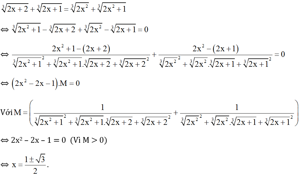 Cách giải phương trình vô tỉ bằng phương pháp sử dụng biểu thức liên hợp cực hay | Bài tập Toán 9 chọn lọc có giải chi tiết