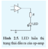 Trong Hình 2.5, đầu vào V+ có ghép với cảm biến trang 47 Chuyên đề Vật lí 11 (ảnh 1)