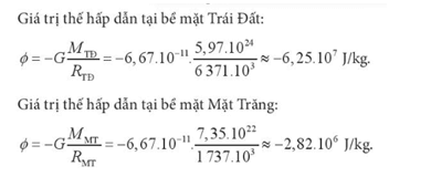 Dựa vào kết quả của Ví dụ 1, giải thích tại sao khi đưa một vật lên cao từ bề mặt Trái Đất