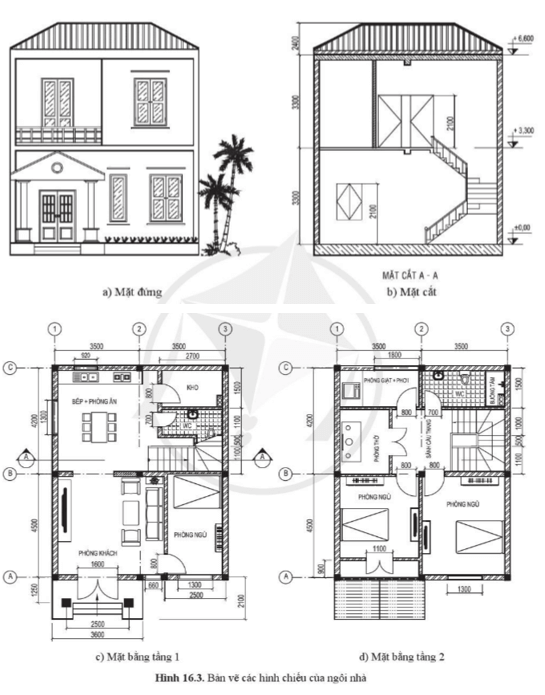 Hãy đọc kích thước chiều cao của từng tầng, chiều cao cửa đi và cửa sổ