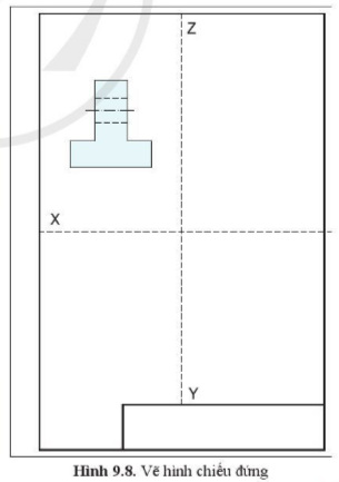 Quan sát hình 9.8 và cho biết: Cạnh nào của vật thể nên được chọn làm đường cơ sở