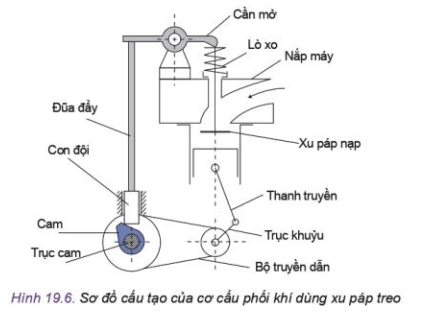 Quan sát Hình 19.6 và cho biết Khi đũa đẩy chuyển động theo chiều đi lên