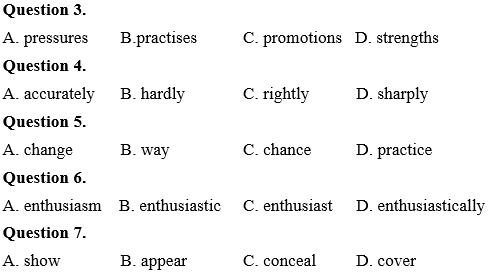 Đề thi Tiếng Anh lớp 10 mới Học kì 2 có đáp án (Đề 3)