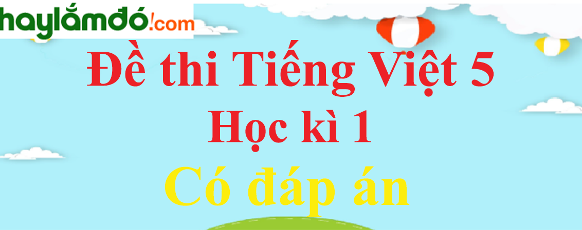 Đề thi Học kì 1 Tiếng Việt lớp 5 năm 2023 có đáp án (10 đề)