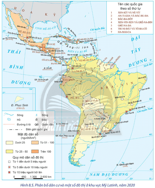 Lý thuyết Địa Lí 11 Bài 8: Tự nhiên, dân cư, xã hội và kinh tế Mỹ Latinh
