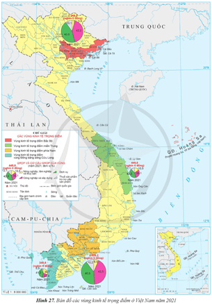 Dựa vào thông tin và hình 27 hãy trình bày các nguồn lực, thực trạng và định hướng phát triển của vùng kinh tế trọng điểm phía Nam