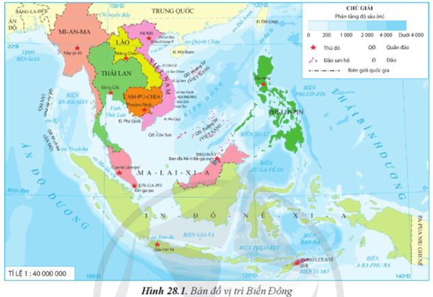 Dựa vào thông tin và hình 28.1 hãy trình bày khái quát về Biển Đông