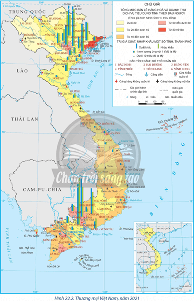 Lý thuyết Địa Lí 12 Bài 22: Thương mại và du lịch | Chân trời sáng tạo