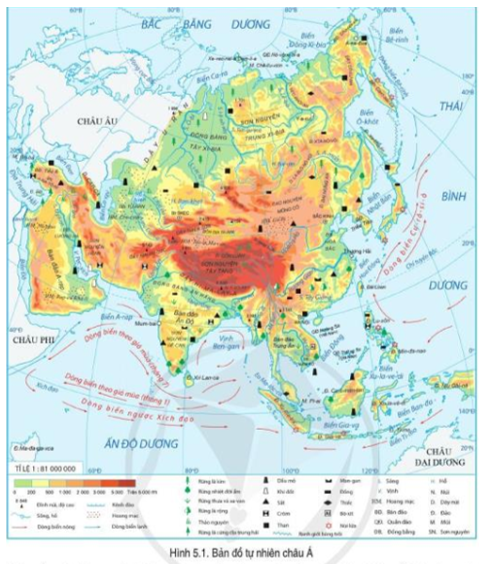 Đọc thông tin và quan sát hình 5.1, hình 5.2, hãy trình bày đặc điểm tự nhiên của khu vực Đông Nam Á