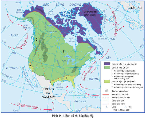 Lý thuyết Địa Lí 7 Cánh diều Bài 14: Đặc điểm tự nhiên Bắc Mỹ