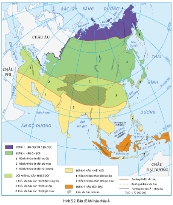 Lý thuyết Địa Lí 7 Cánh diều Bài 5: Vị trí địa lí, phạm vi và đặc điểm tự nhên của Châu Á